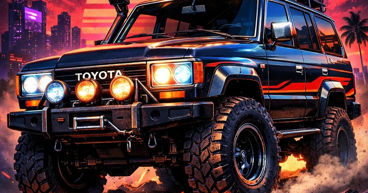 OVERLANDCOIN — Land Cruiser adventure art with coin